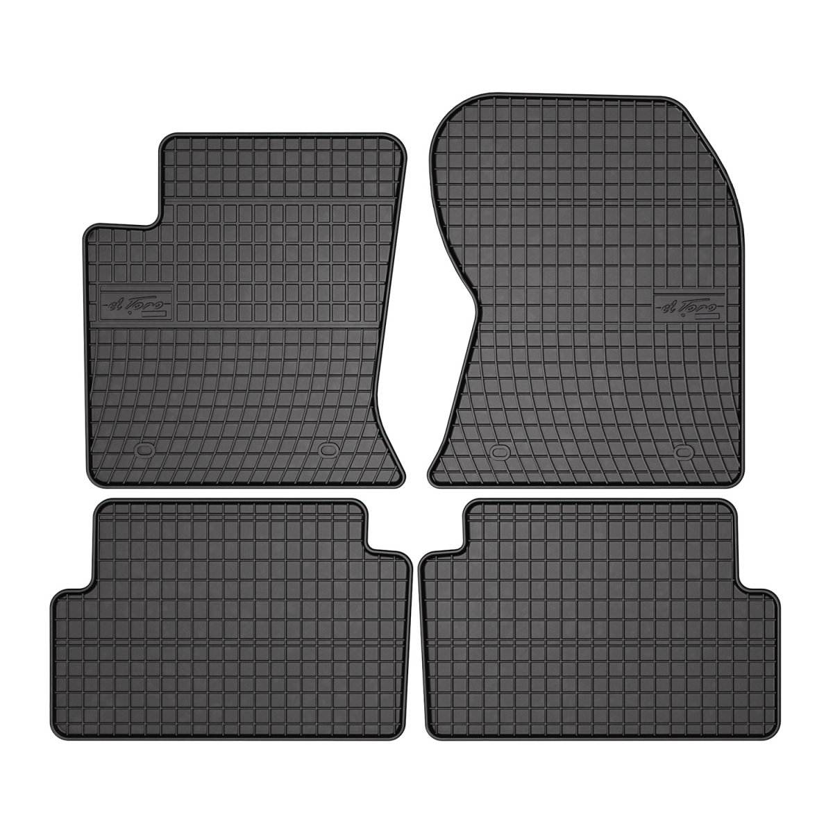 Ford Focus Floor Mats - Omac - Rubber 4 Pcs - Black - '98-'04 Ford Focus Floor Mats - Omac - Rubber 4 Pcs - Black - '98-'04